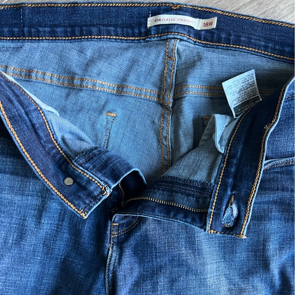 Levi’s classic straight jeans with stretch size 18 W great condition - Picture 6 of 11